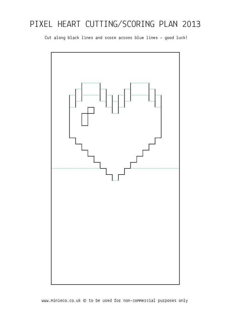 Pixel Heart Pop Up Card Template - Atlantaauctionco Regarding Pixel Heart Pop Up Card Template