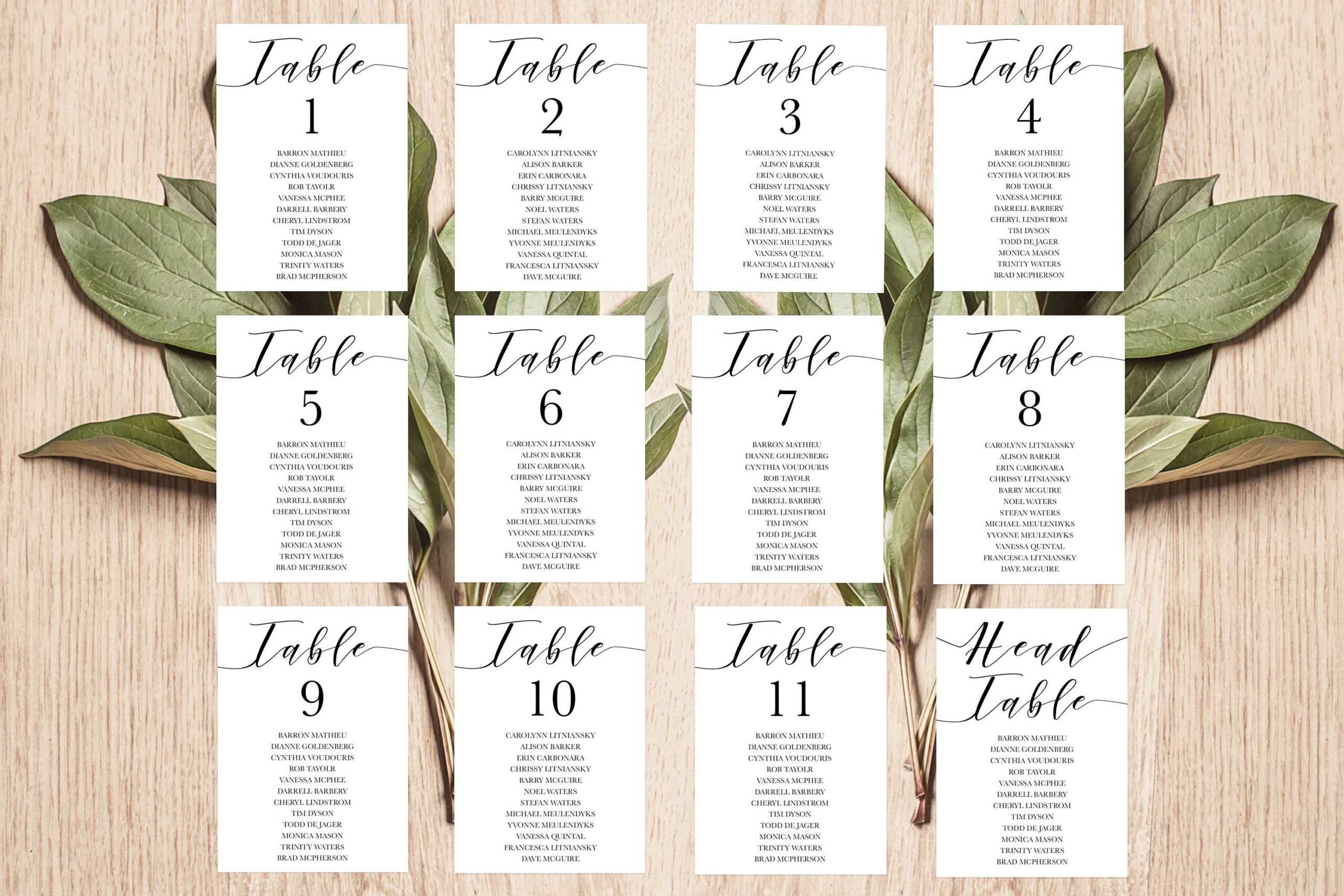 Place Card Template, Table Number Template, Seating Chart Throughout Printable Escort Cards Template