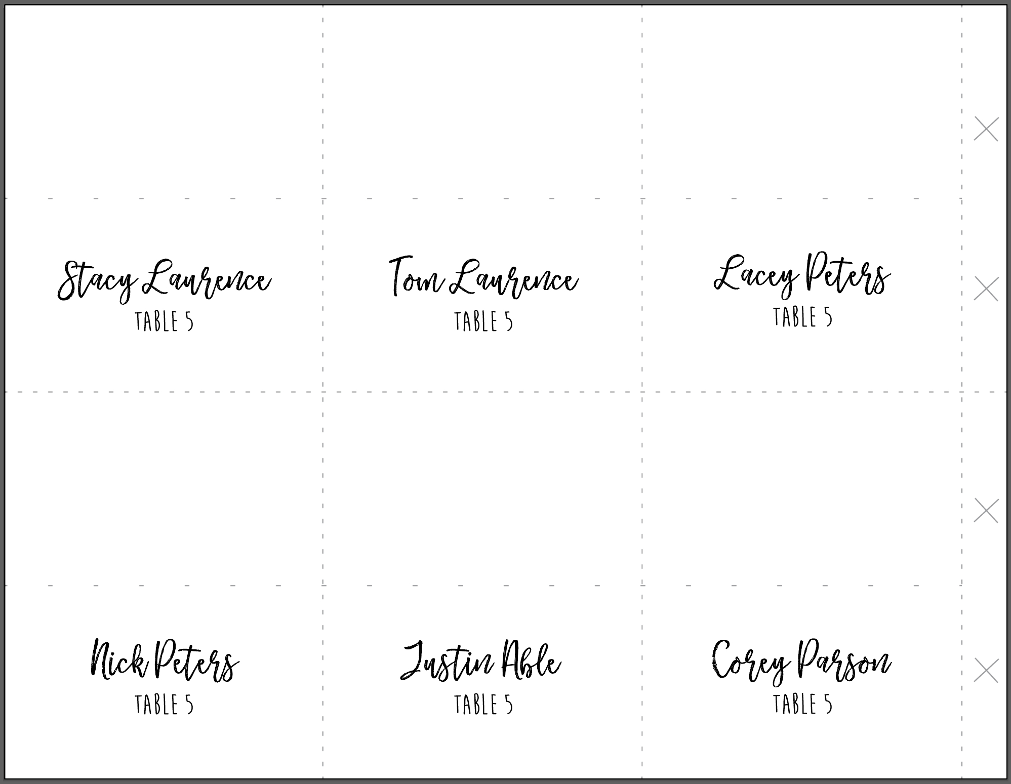 Placement Cards Template – Major.magdalene Project Regarding Amscan Imprintable Place Card Template