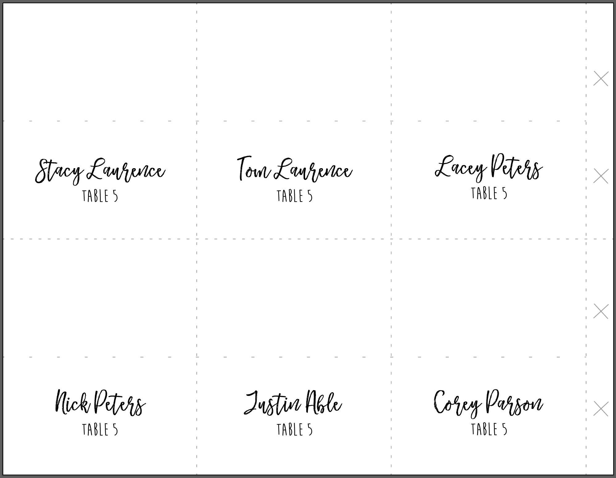 Placement Cards Template – Major.magdalene Project Throughout Imprintable Place Cards Template