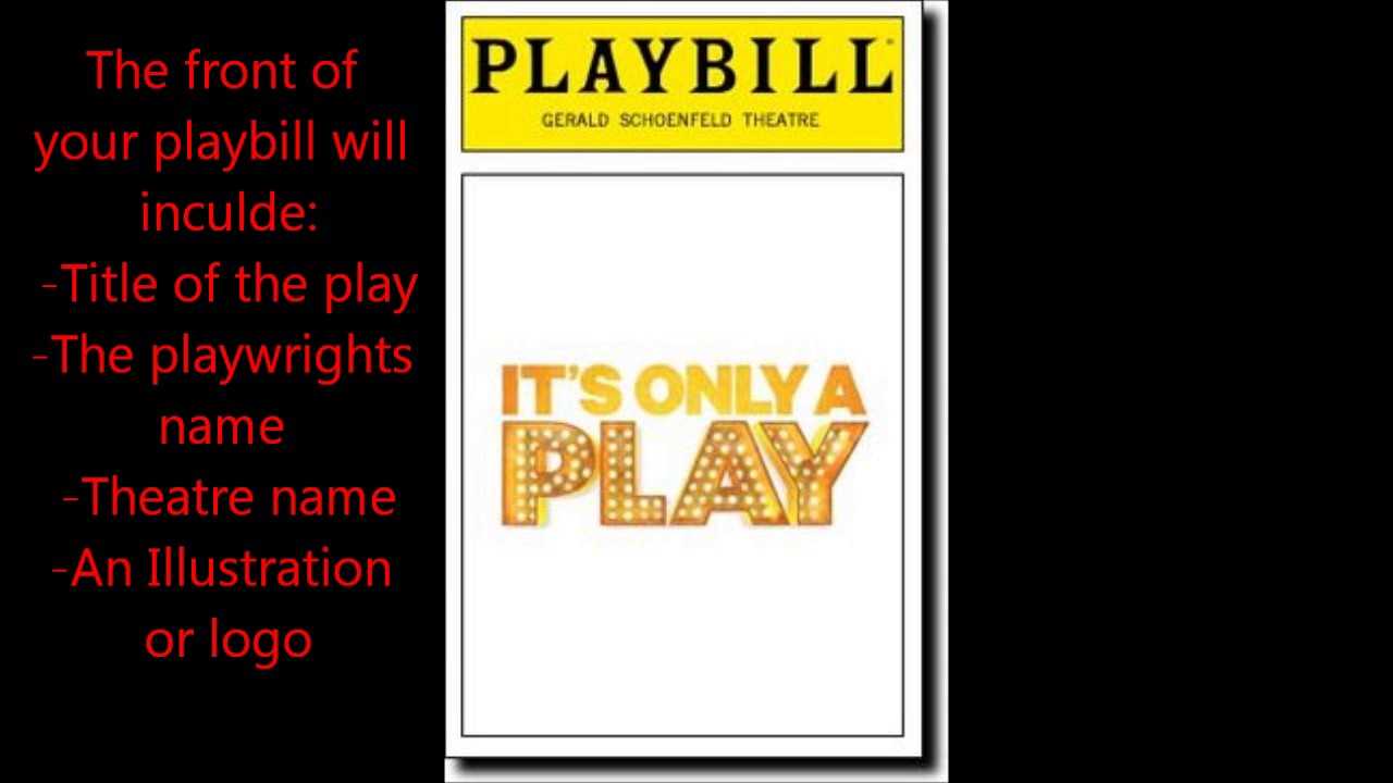 Playbill Project - Youtube Intended For Playbill Template Word