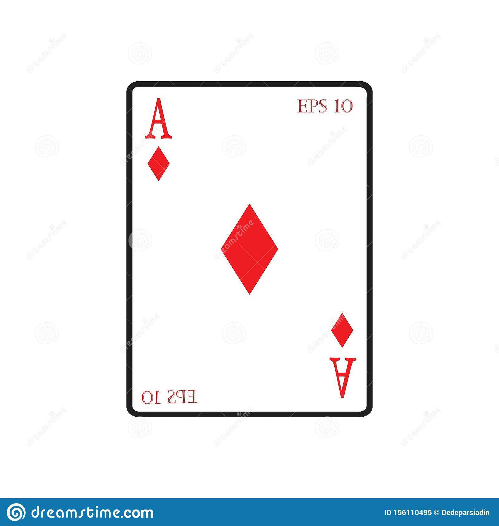 Playing Card Vector Icon Illustration Design Stock Vector With Playing Card Design Template