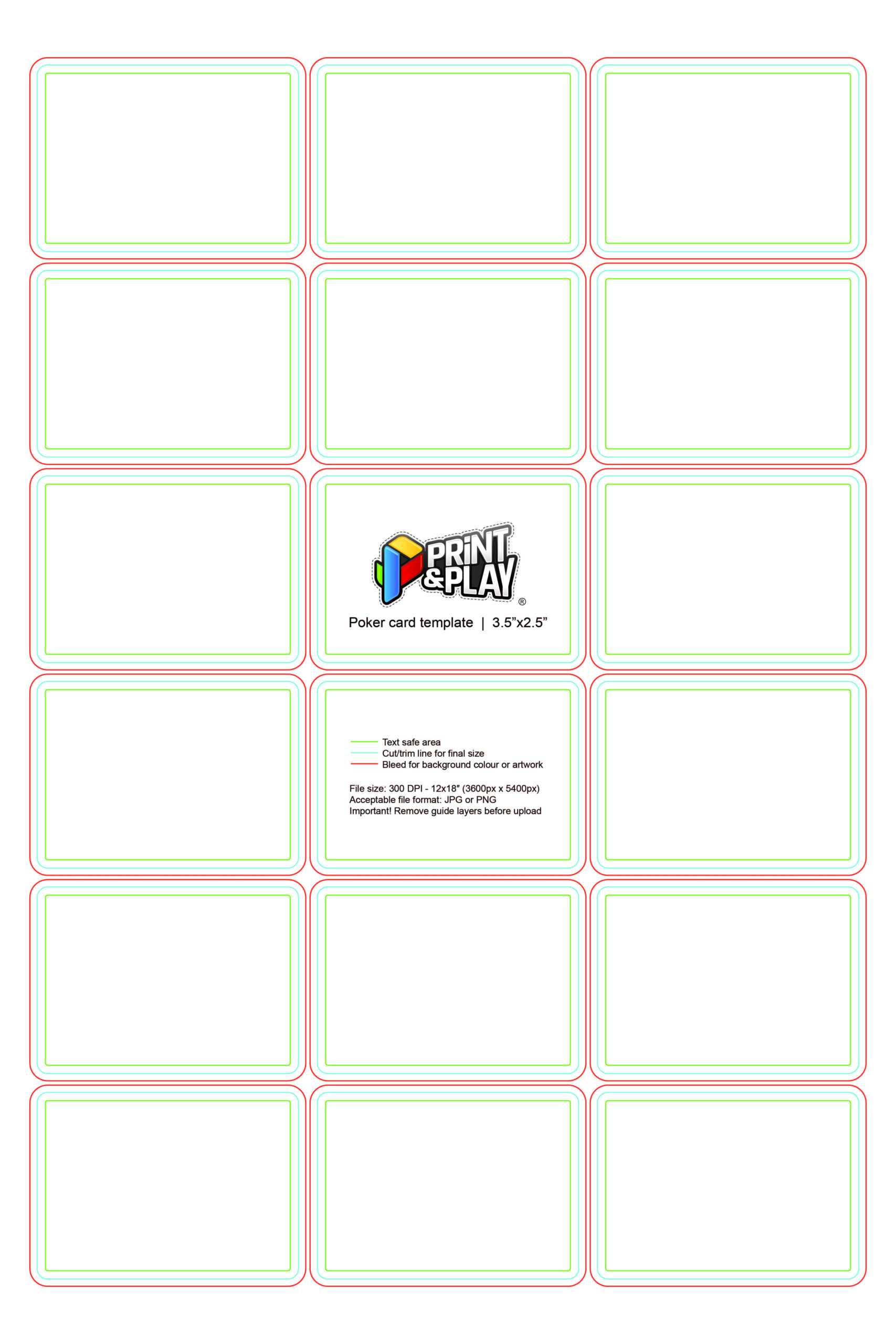 Playing Cards : Formatting & Templates – Print & Play For Index Card Template For Pages