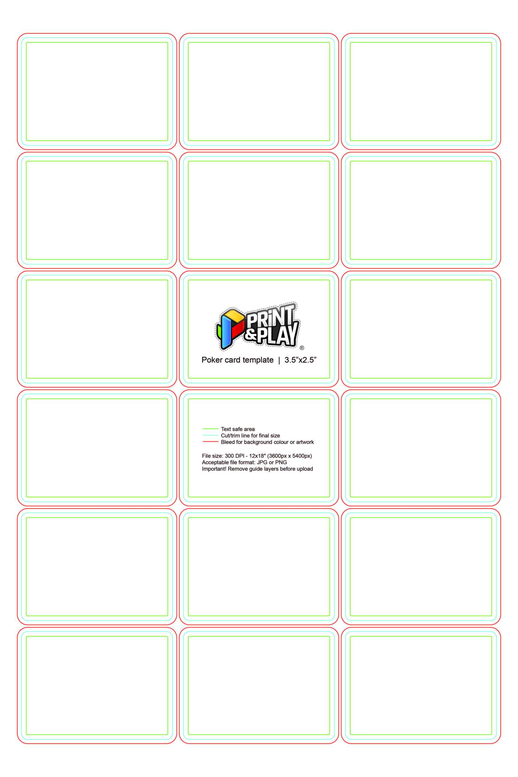 Playing Cards : Formatting & Templates – Print & Play With Regard To Playing Card Template Illustrator