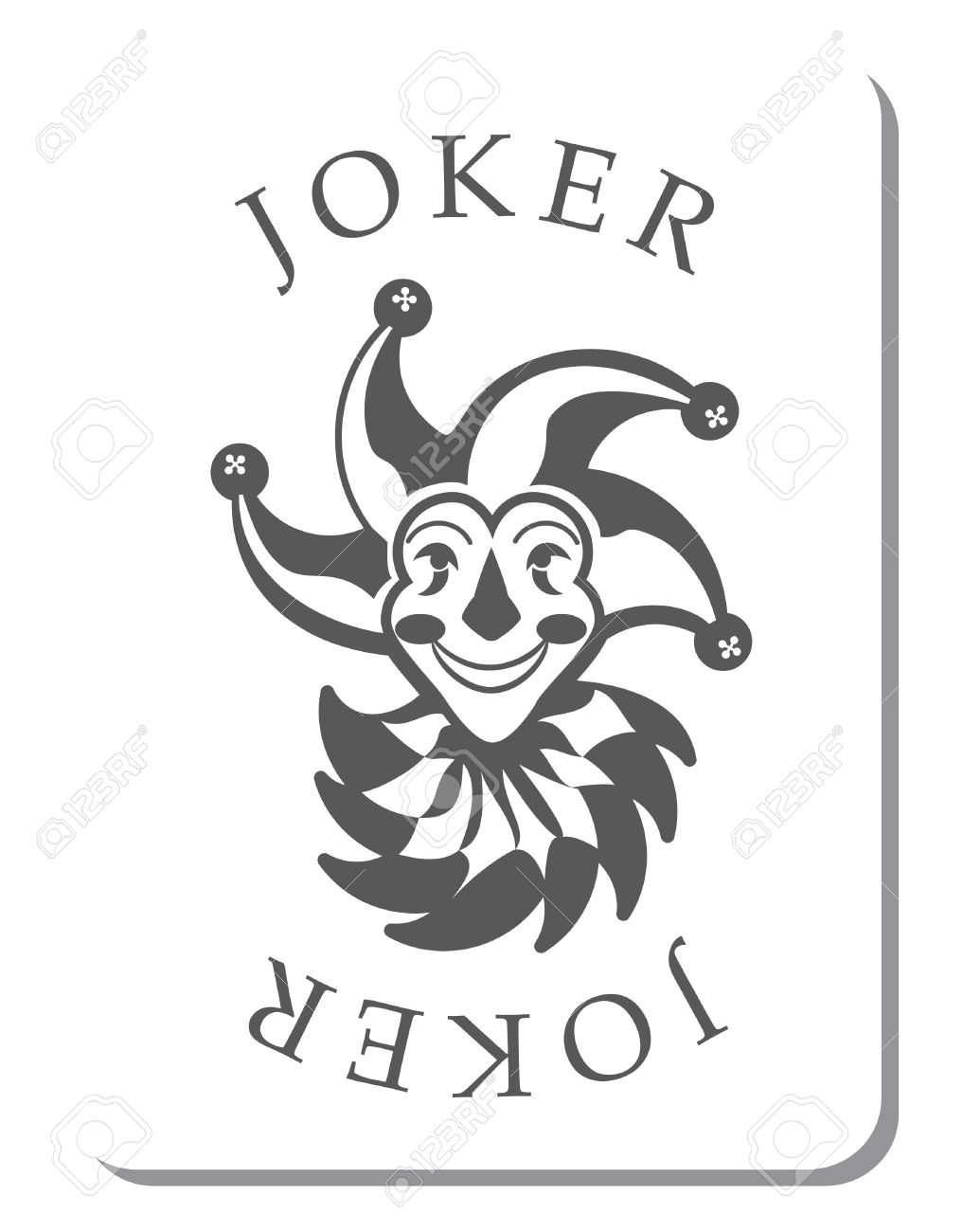 Playing Cards With The Joker From A Deck Of Playing Cards Inside Joker Card Template
