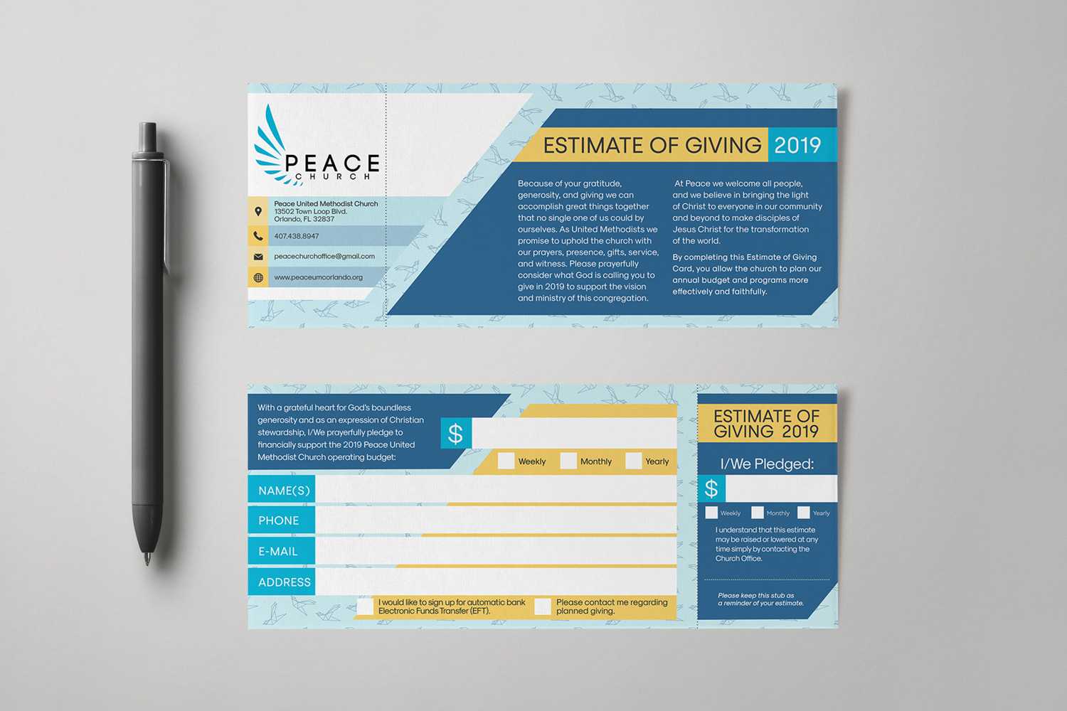 Pledge Cards & Commitment Cards | Church Campaign Design With Regard To Pledge Card Template For Church