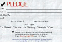 Pledge Cards For Churches | Pledge Card Templates | Card for Church Pledge Card Template