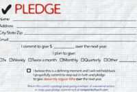 Pledge Cards For Churches | Pledge Card Templates | Card intended for Free Pledge Card Template