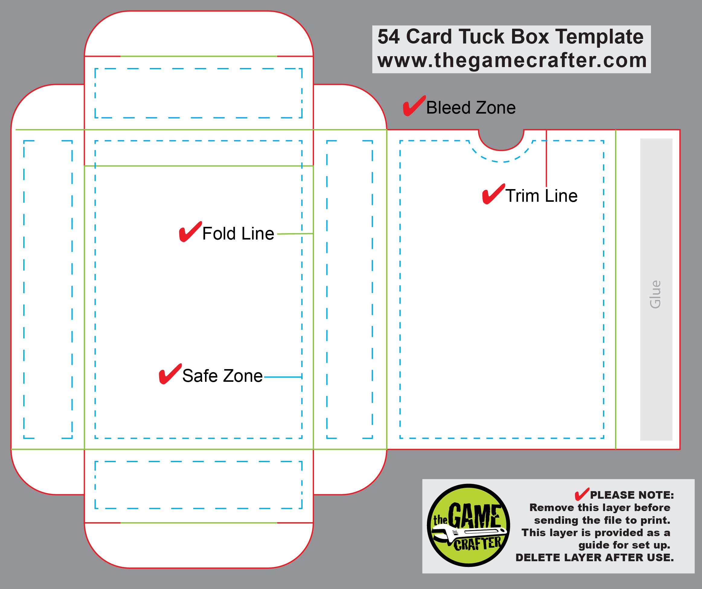 Poker Tuck Box (54 Cards) With Card Box Template Generator