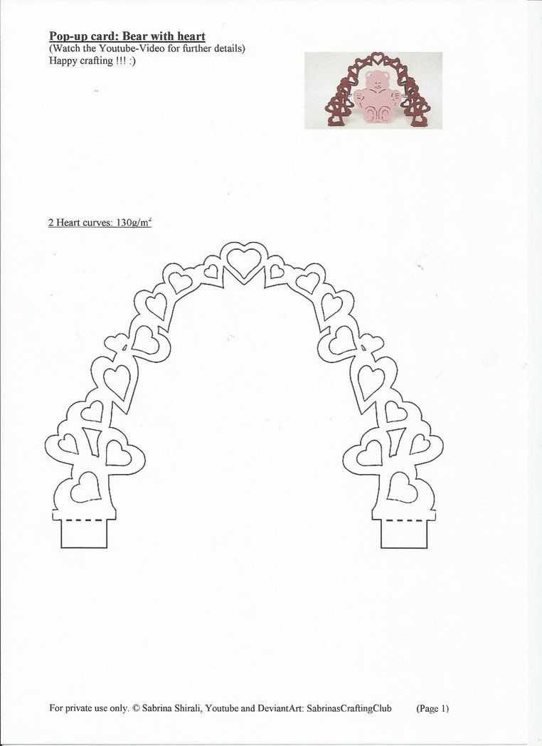 Pop Up Card Bear: Page 1Sabrinascraftingclub On In Pop Up Wedding Card Template Free