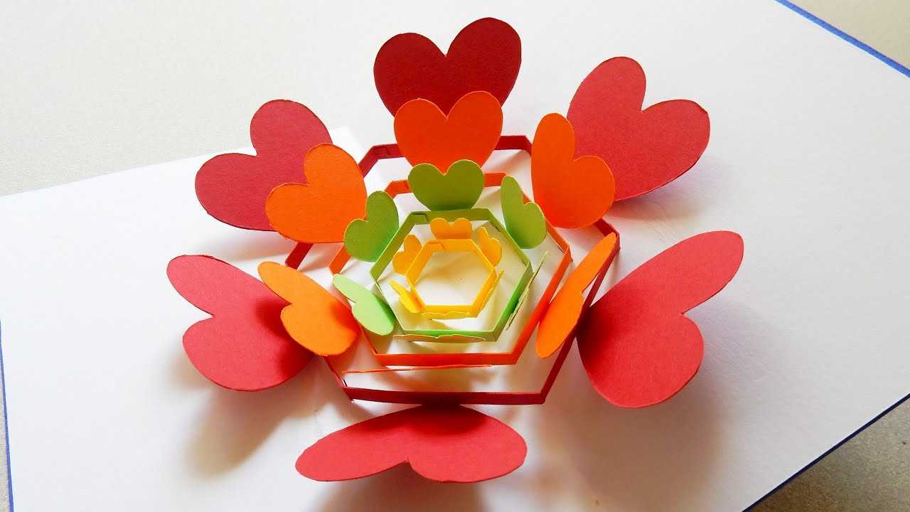 Pop Up Card (Radiant Hearts) – Learn How To Make A Heart Flower Greeting  Card – Ezycraft Within Heart Pop Up Card Template Free