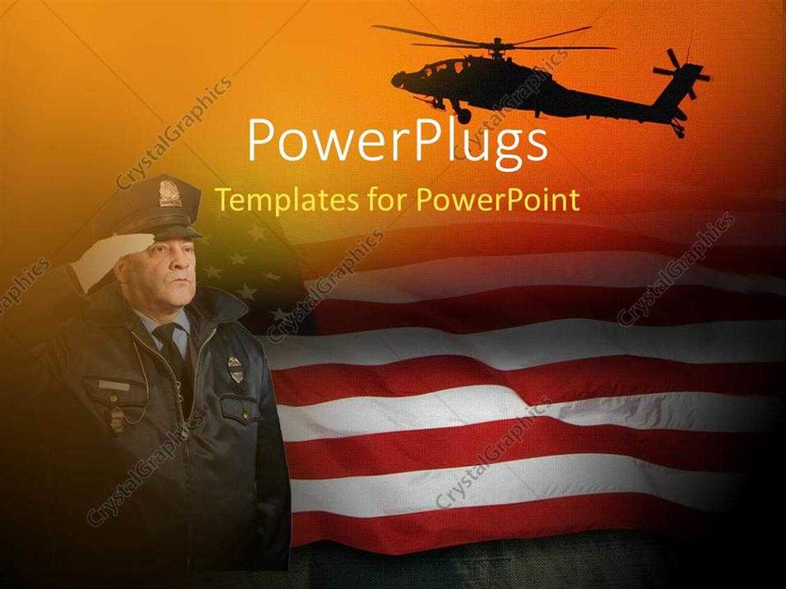 Powerpoint Template: An American Soldier Saluting With Within Raf Powerpoint Template