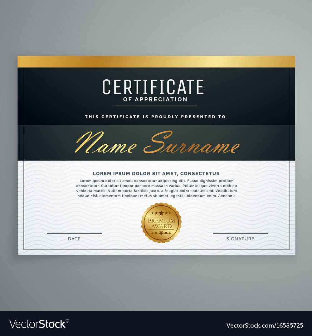 Premium Certificate Design Diploma Award Template With Regard To Award Certificate Design Template