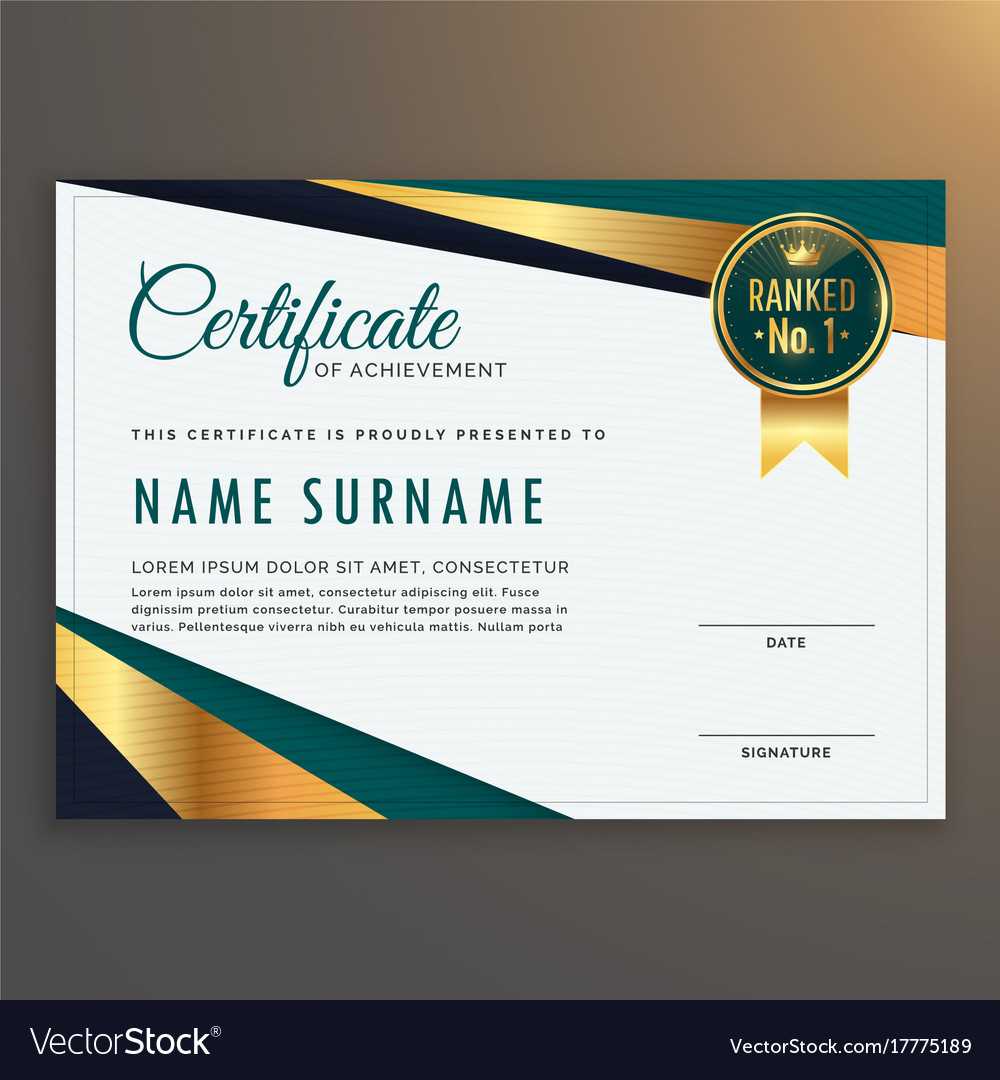 Premium Modern Certificate Template Design For Design A Certificate Template