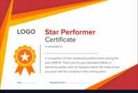 Premium Star Performer Certificate Templates Powerpoint intended for Star Performer Certificate Templates