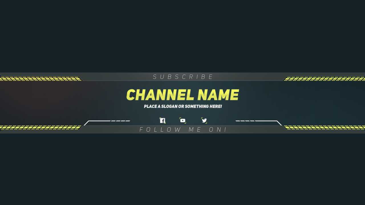 Premium Youtube Banner Template – Photoshop Template With Regard To Adobe Photoshop Banner Templates