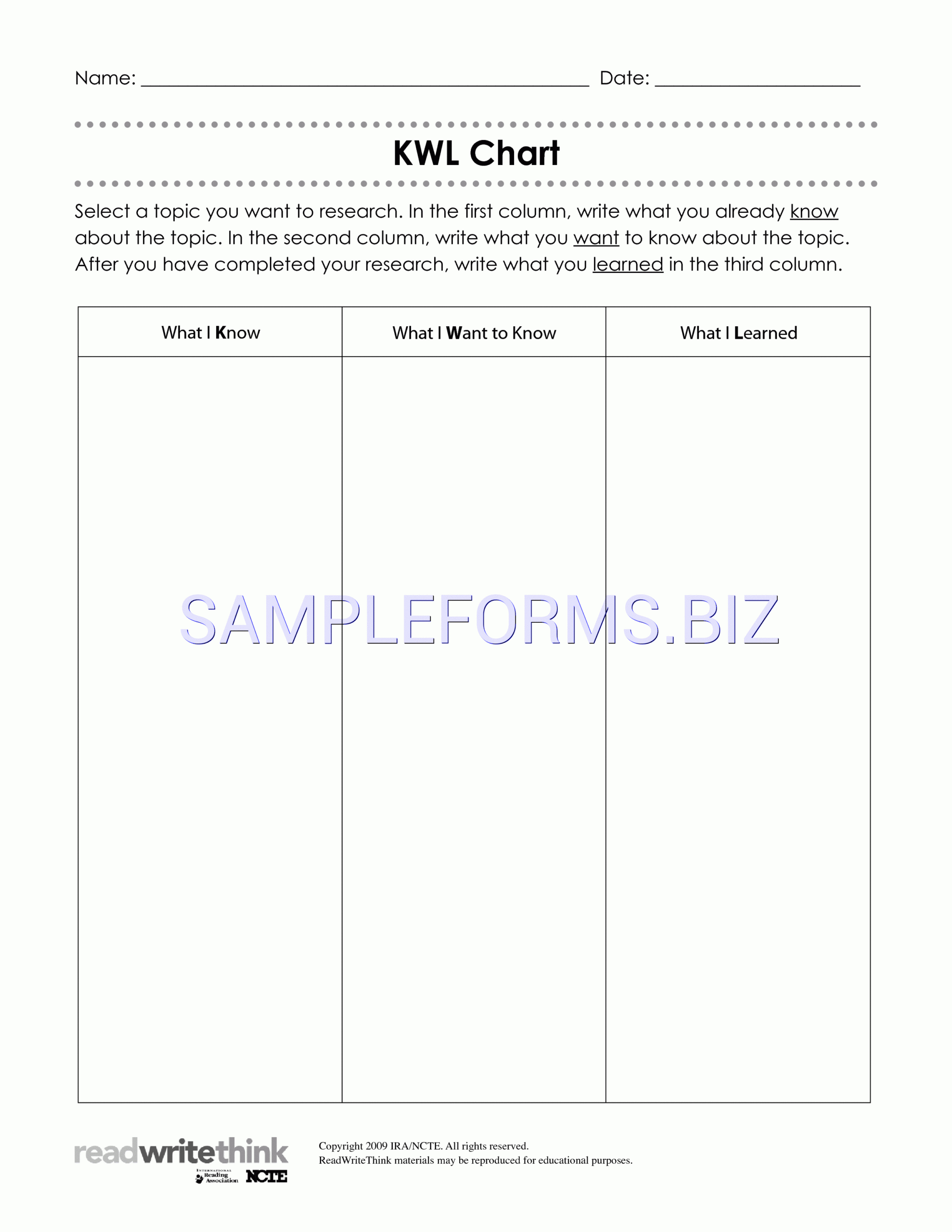 Preview Pdf Kwl Chart 1, 1 Inside Kwl Chart Template Word Document