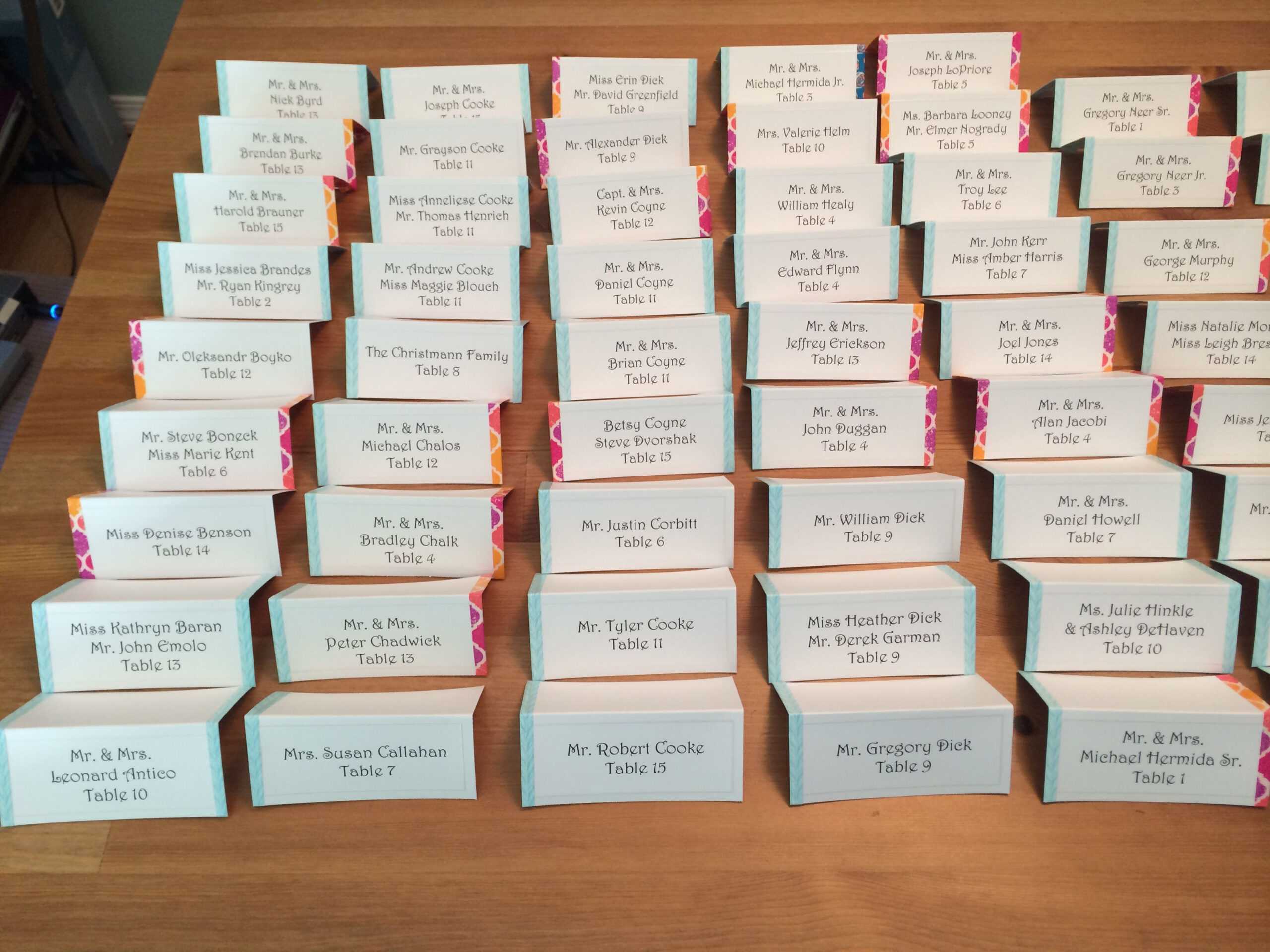 Print Yourself Place Cards From Michael's With Washi Tape With Michaels Place Card Template