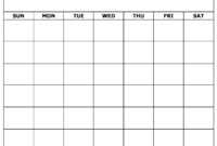Printable Blank Calendar Templates for Blank Calander Template