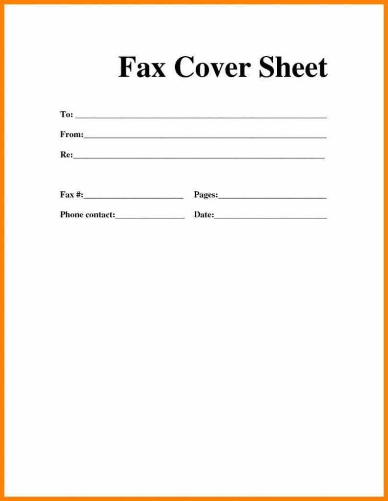 Printable Blank Microsoft Word Fax Cover Sheet | Fax Cover Within Fax Cover Sheet Template Word 2010