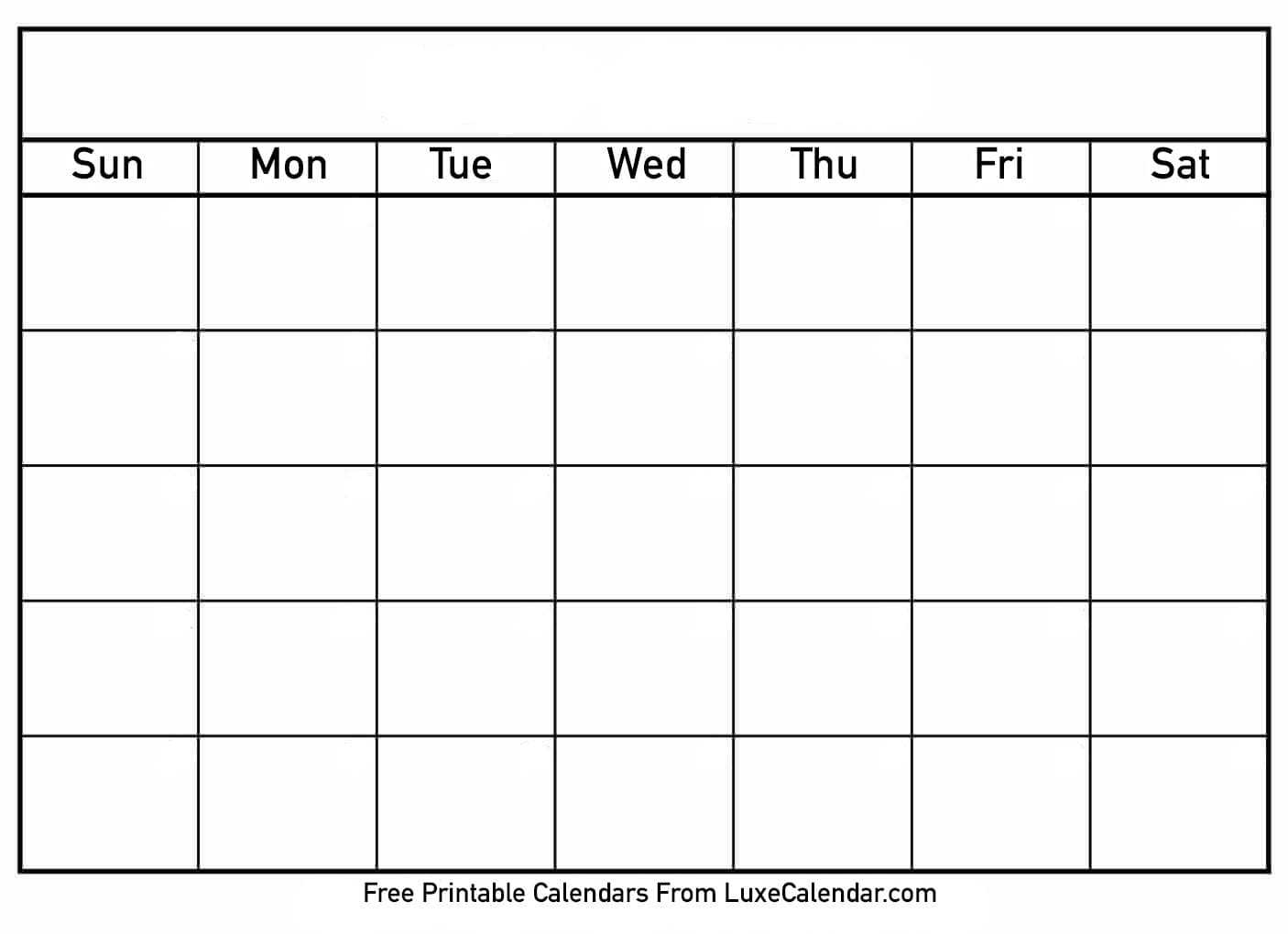 Printable Calendar Templates Full Page – Calendar Intended For Full Page Blank Calendar Template