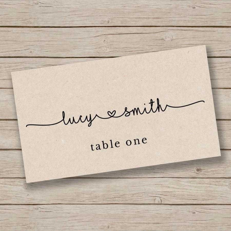 Printable Escort Card Template – Place Card Template – Tent In Ms Word Place Card Template