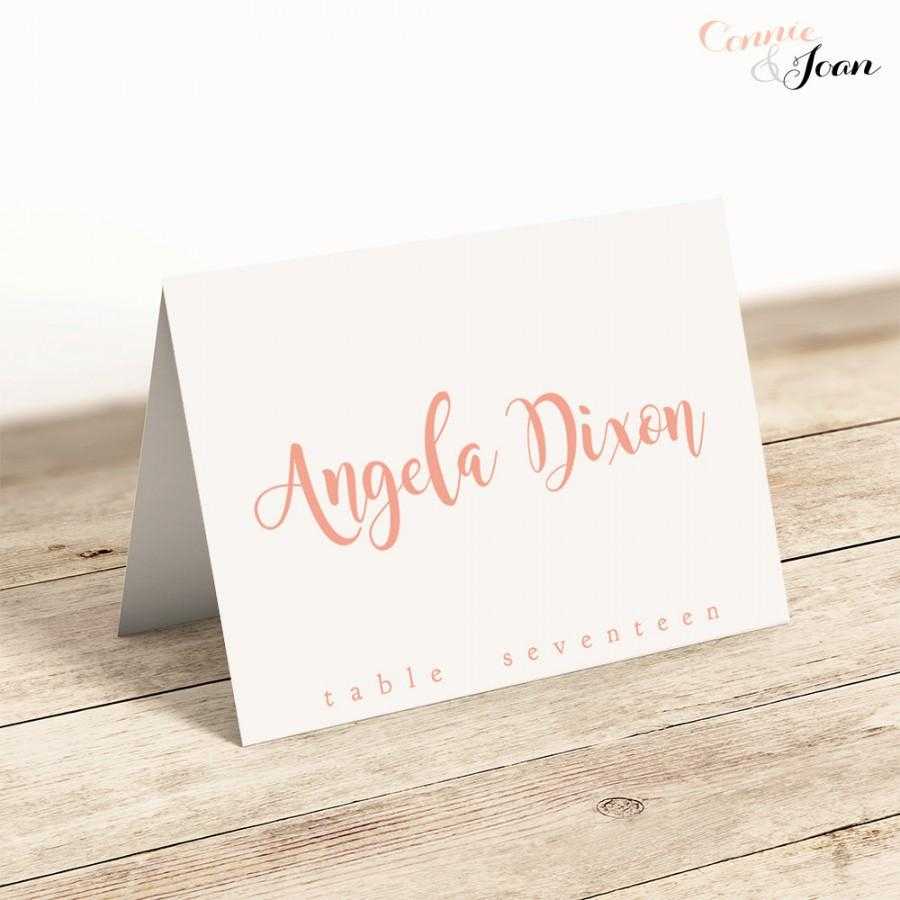 Printable Folded Place Cards Table Name Cards Template Intended For Table Name Card Template