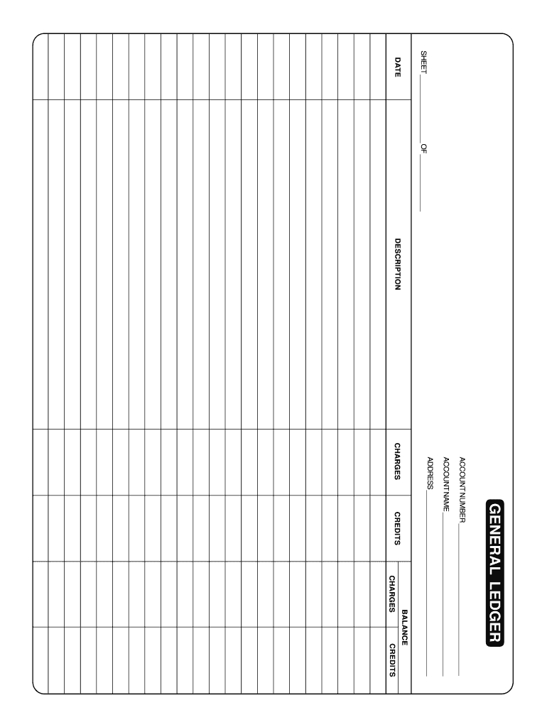 Printable General Ledger Sheet – Fill Online, Printable Within Blank Ledger Template