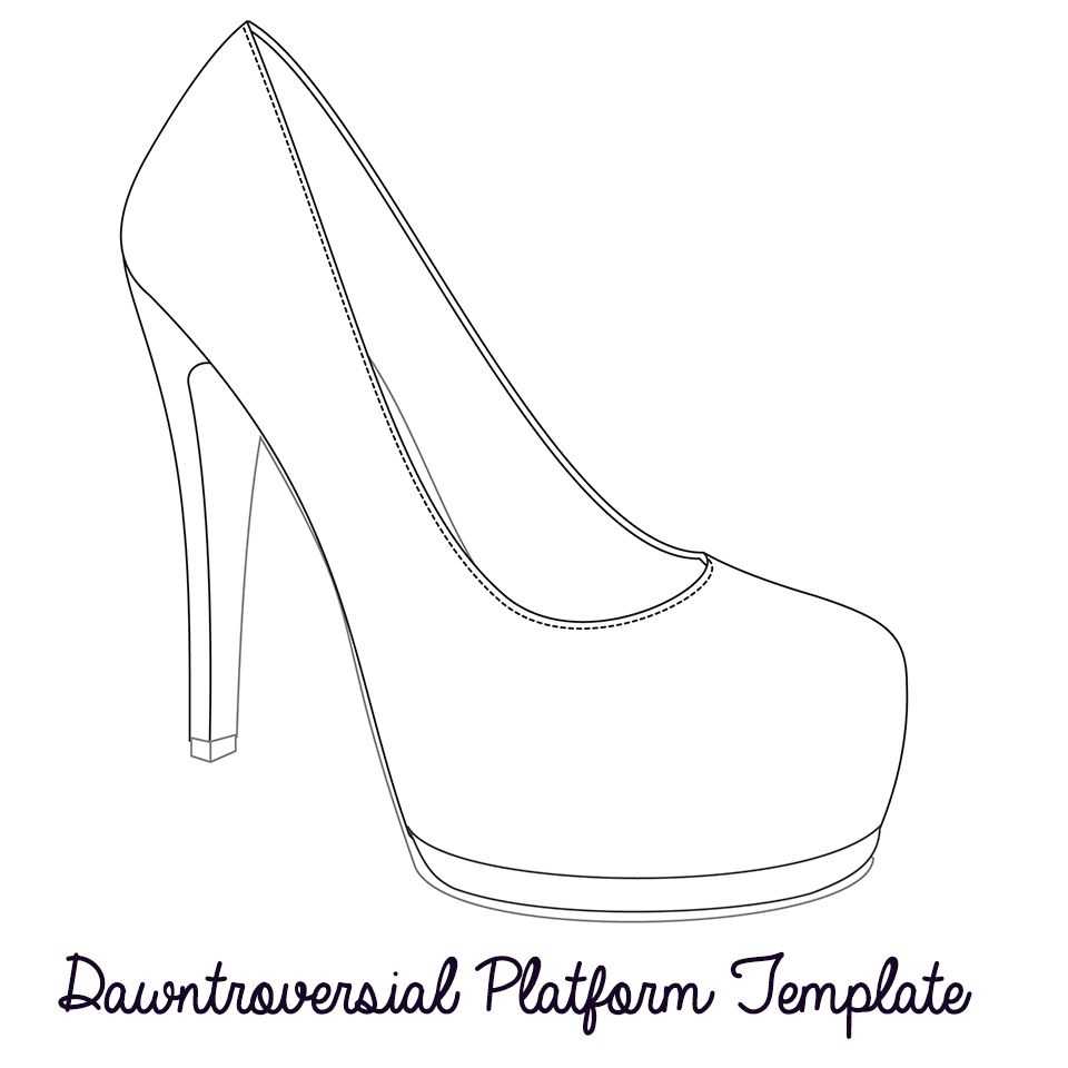 Printable High Heel Stencil Best Photos Of <B>High Heel For High Heel Template For Cards