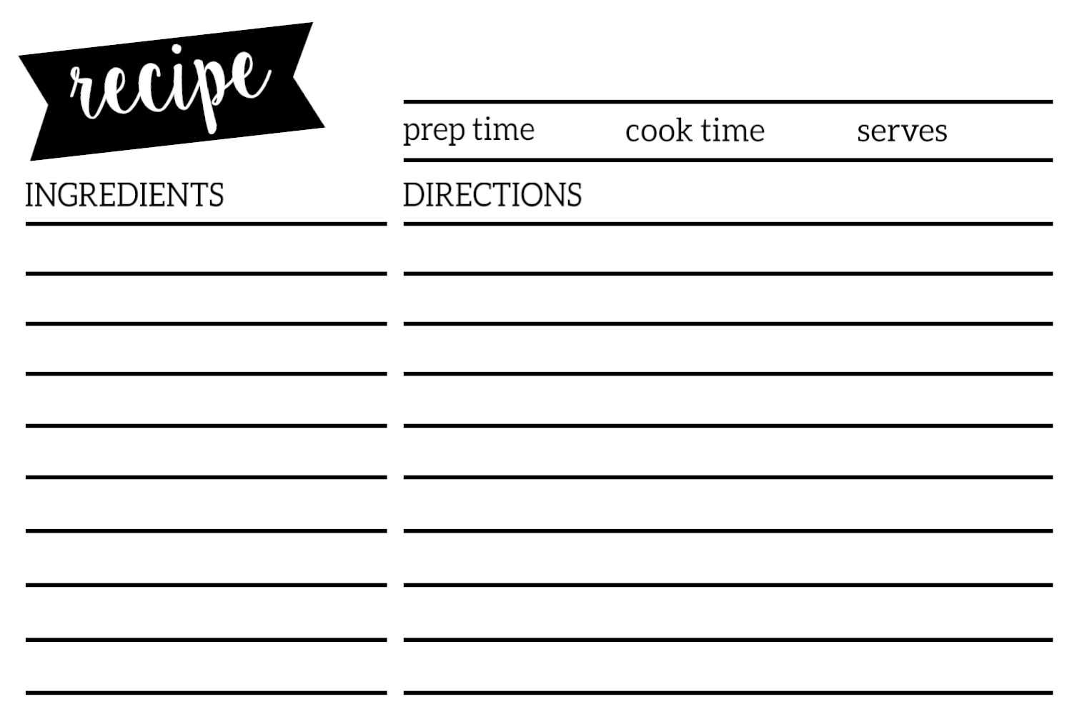Printable Recipe Card Template | Room Surf With Microsoft Word Recipe Card Template