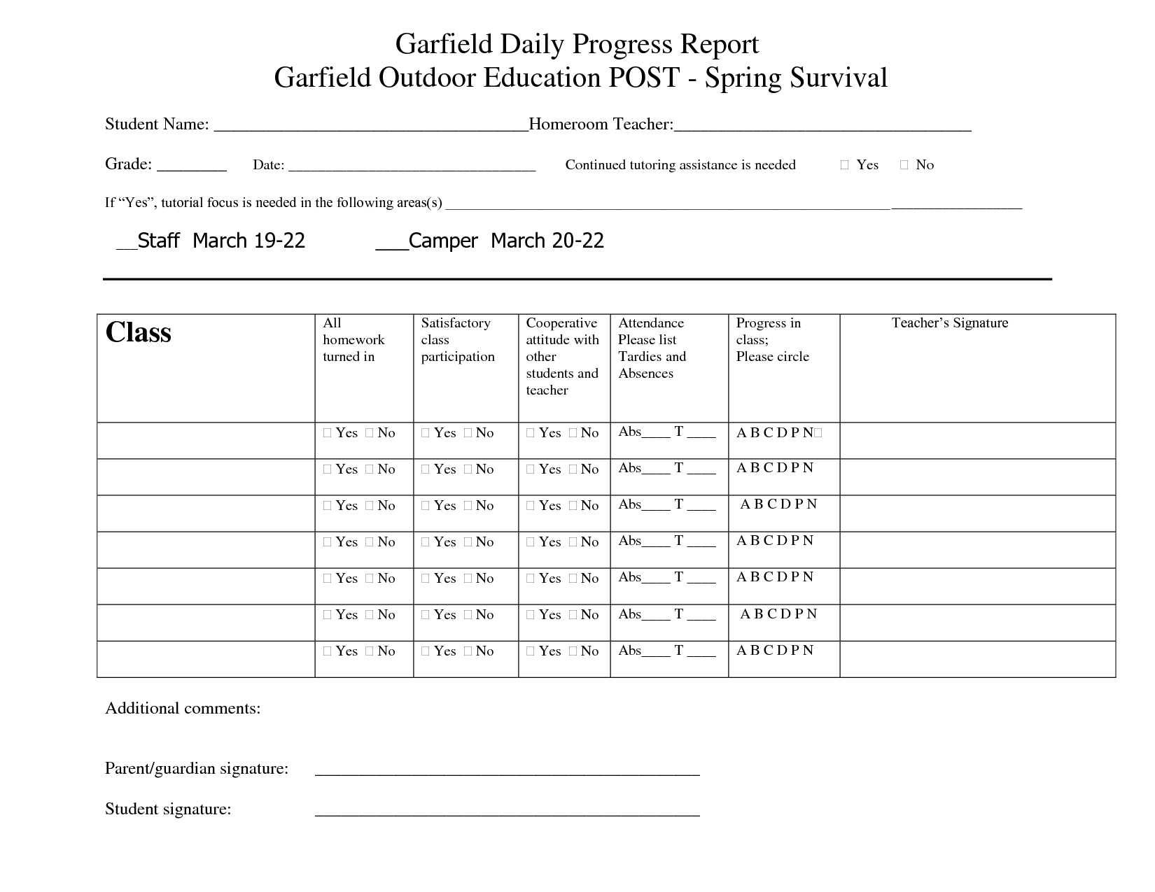 Printable Student Progress Report Template | Progress Report Within Student Progress Report Template