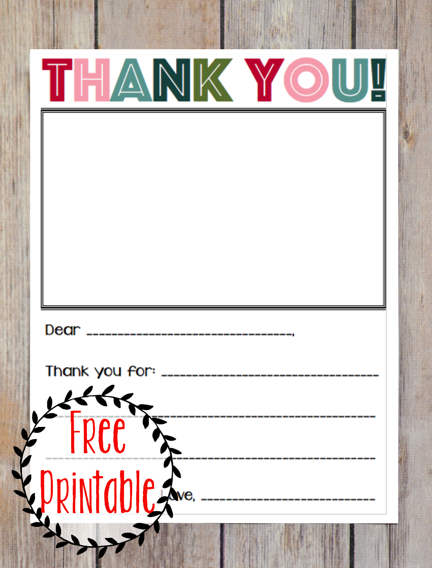 Printable Thank You Note | Printable Thank You Notes Regarding Christmas Thank You Card Templates Free