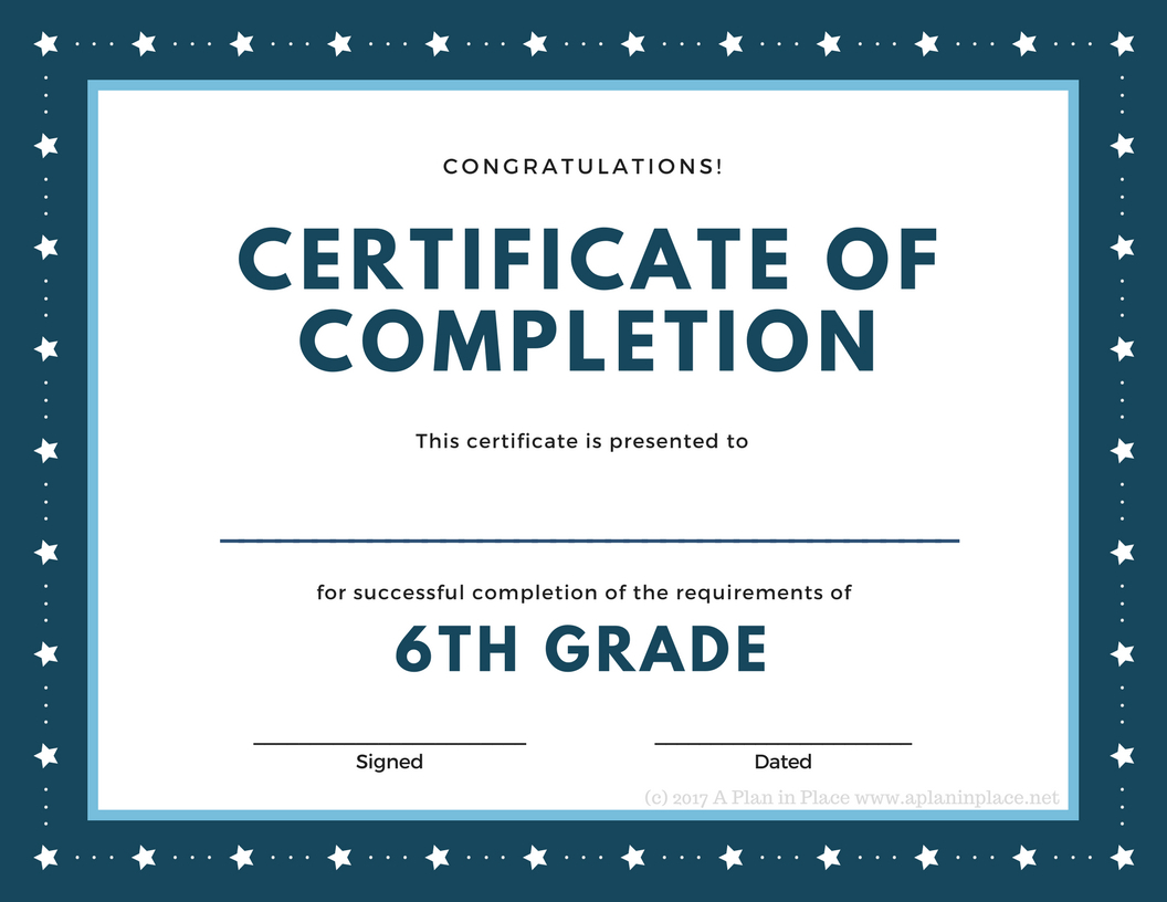 Printed Certificates With 5Th Grade Graduation Certificate For 5Th Grade Graduation Certificate Template
