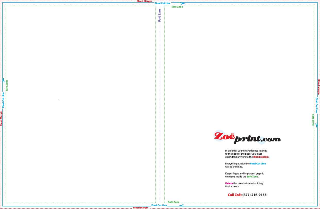 Printing Templates – Zoeprint Regarding 8.5 X11 Brochure Template