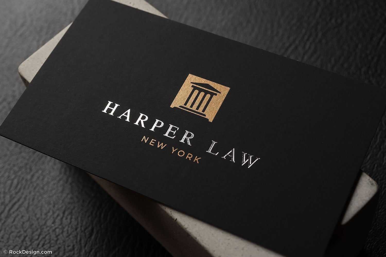 Professional Foil Stamped Lawyer Business Card Template In Lawyer Business Cards Templates