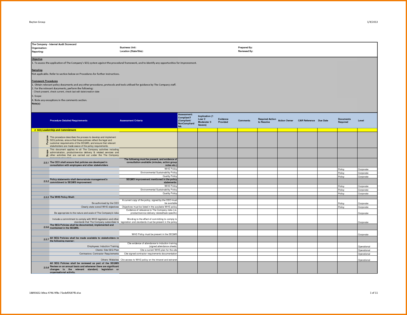 Professional Internal Audit Report Template Example With Regarding It Audit Report Template Word