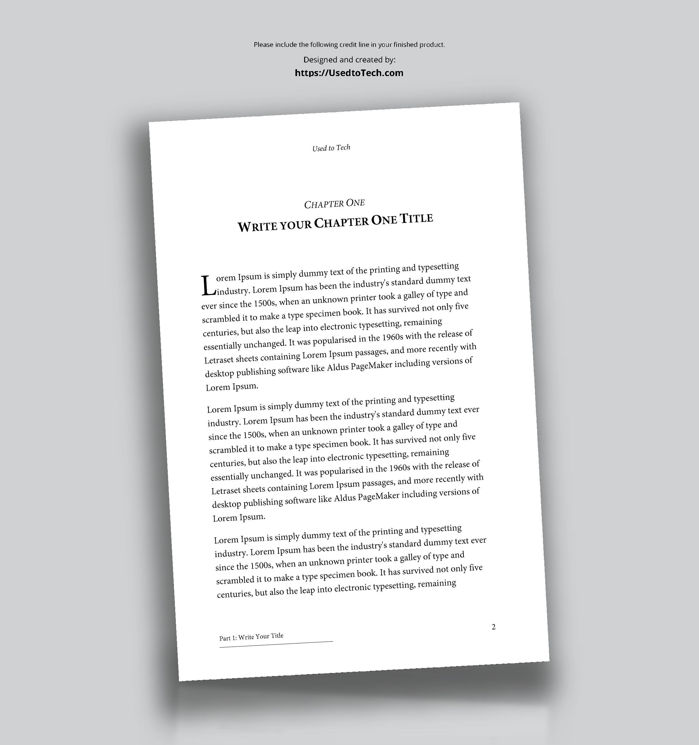 Professional Looking Book Template For Word, Free – Used To Tech With How To Create A Book Template In Word