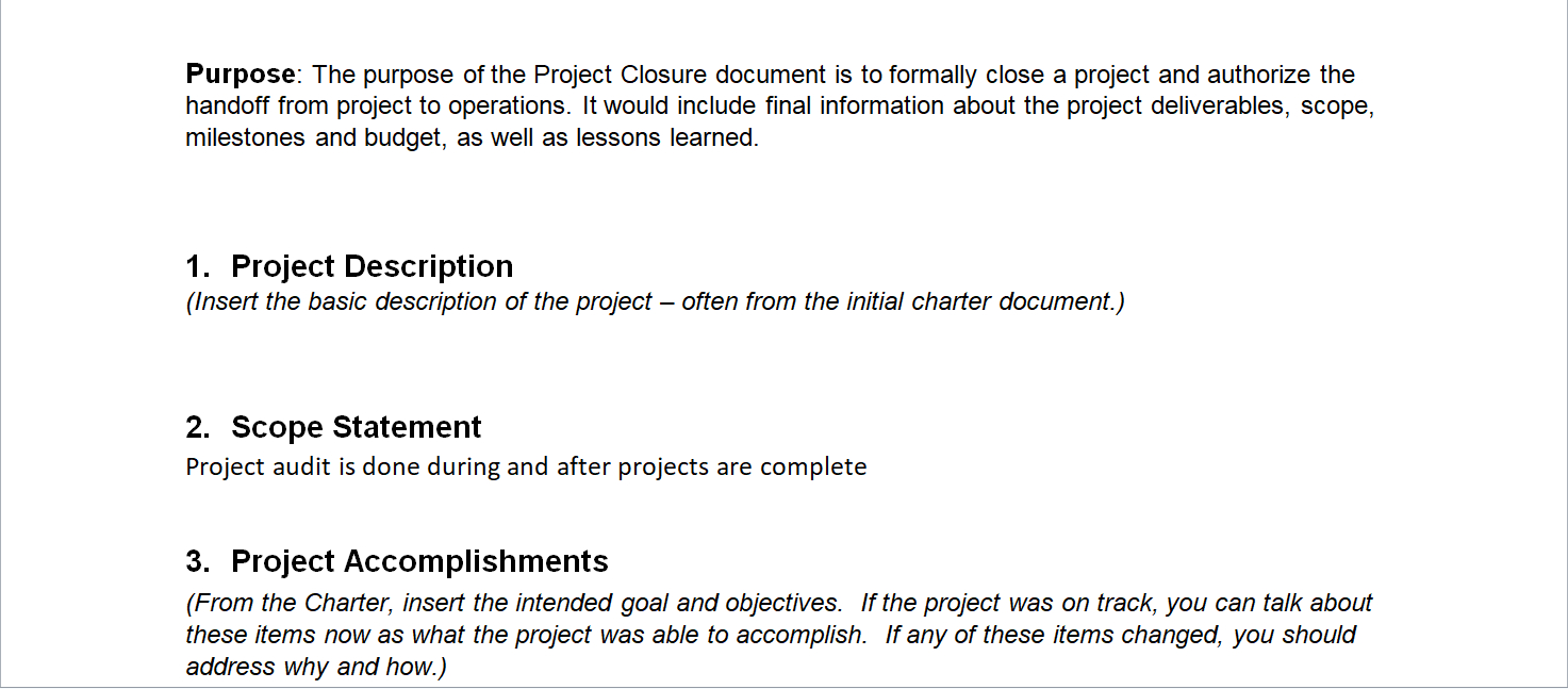 Project Closure Report Template Intended For Closure Report Template