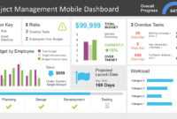 Project Management Dashboard Powerpoint Template with Project Status Report Dashboard Template