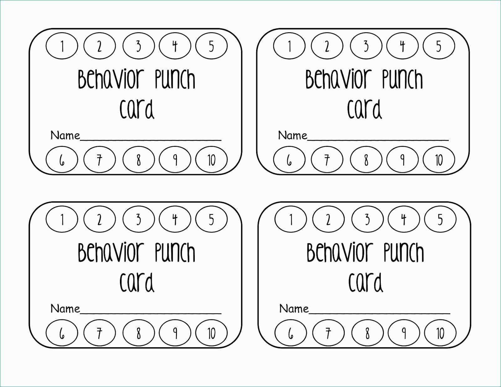Punch Card Template 650*502 - Free Punch Card Template Inside Free Printable Punch Card Template