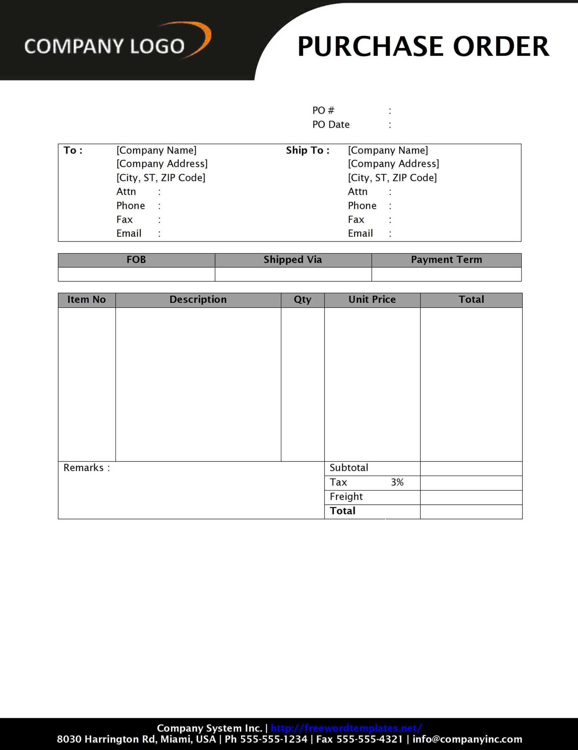 Purchase Order Form Templates For Mac – Google Search Intended For Free Invoice Template Word Mac