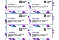 Purple Graphic Business Cards with Ms Word Business Card Template