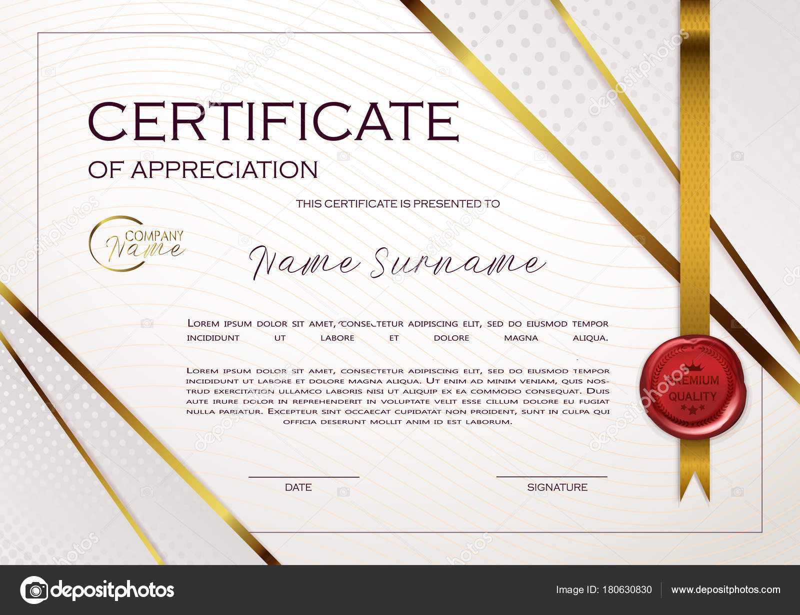 Qualification Certificate Appreciation Design Elegant Luxury With Qualification Certificate Template