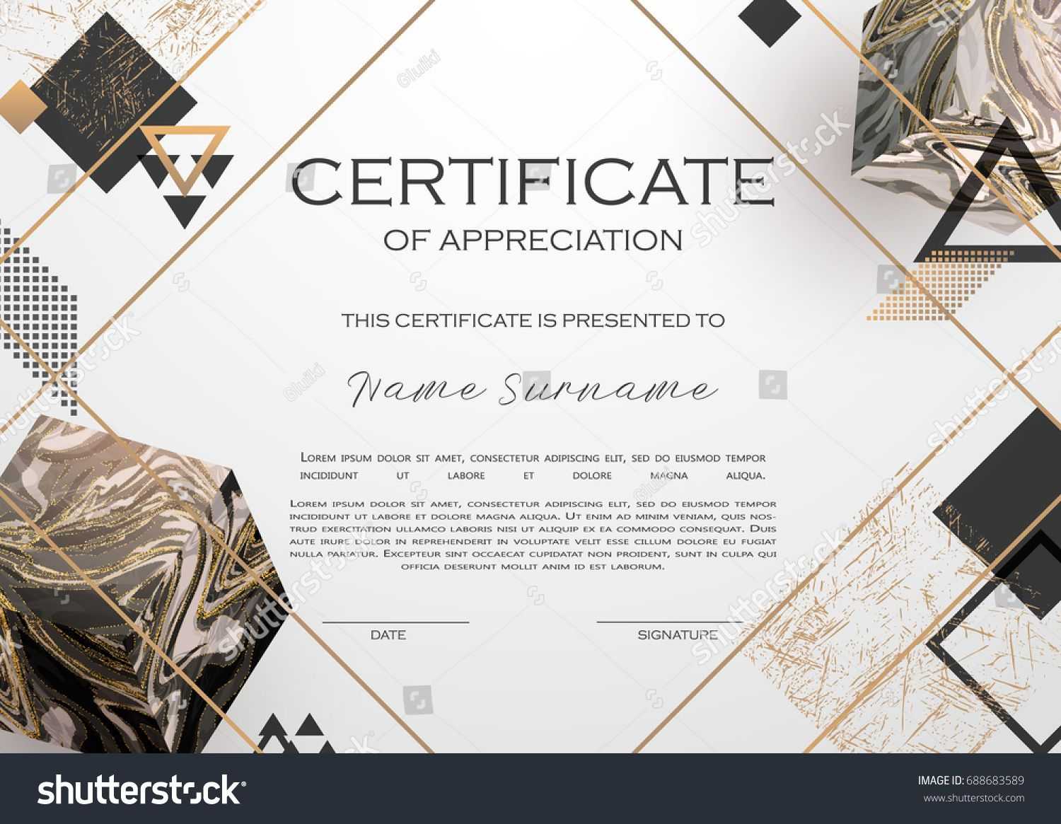 Qualification Certificate Of Appreciation Design. Elegant Throughout Qualification Certificate Template