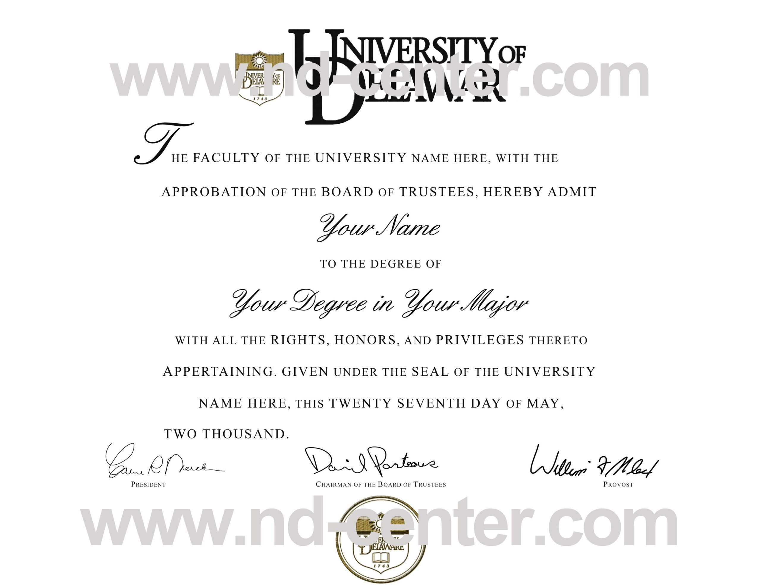 Quality Fake Diploma Samples In Fake Diploma Certificate Template