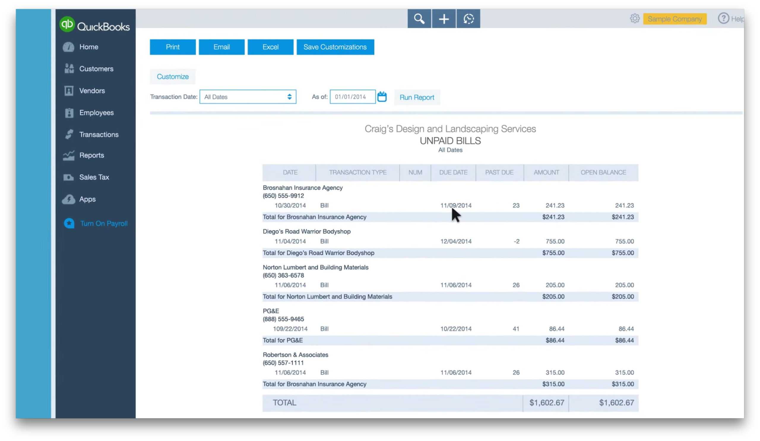 Quickbooks Reports For Expenses And Payments In Quick Book Reports Templates