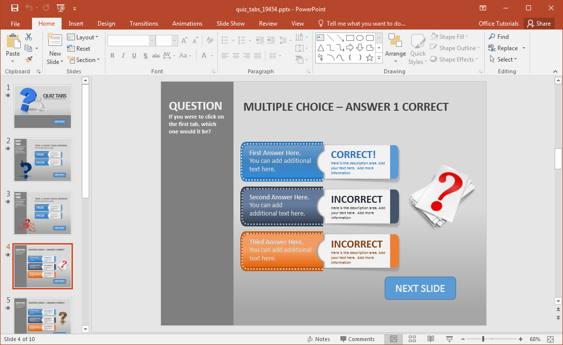 Quiz Powerpoint Template Free With Score Download Ppt Bee In Powerpoint Quiz Template Free Download