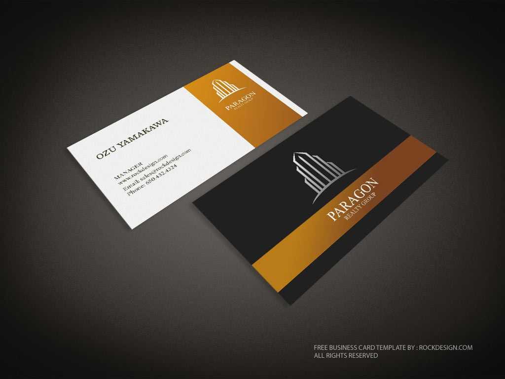 Real Estate Business Card Template | Download Free Design For Professional Business Card Templates Free Download