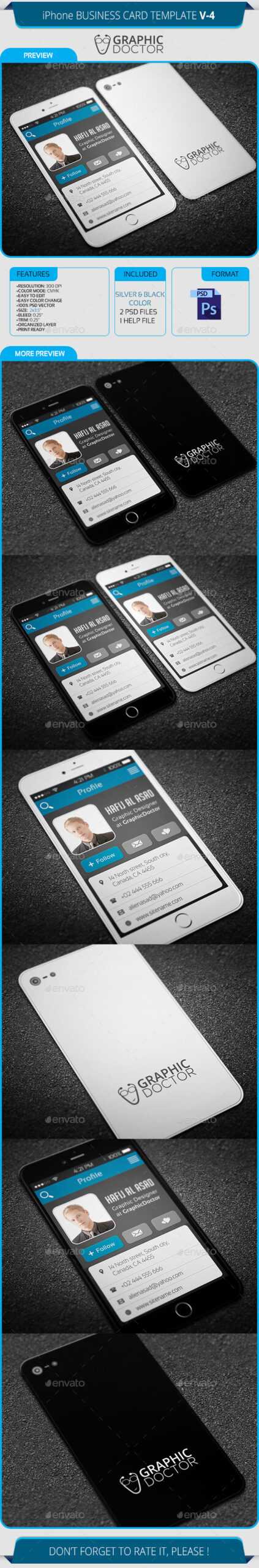 Real Object Business Card Templates From Graphicriver Regarding Iphone Business Card Template