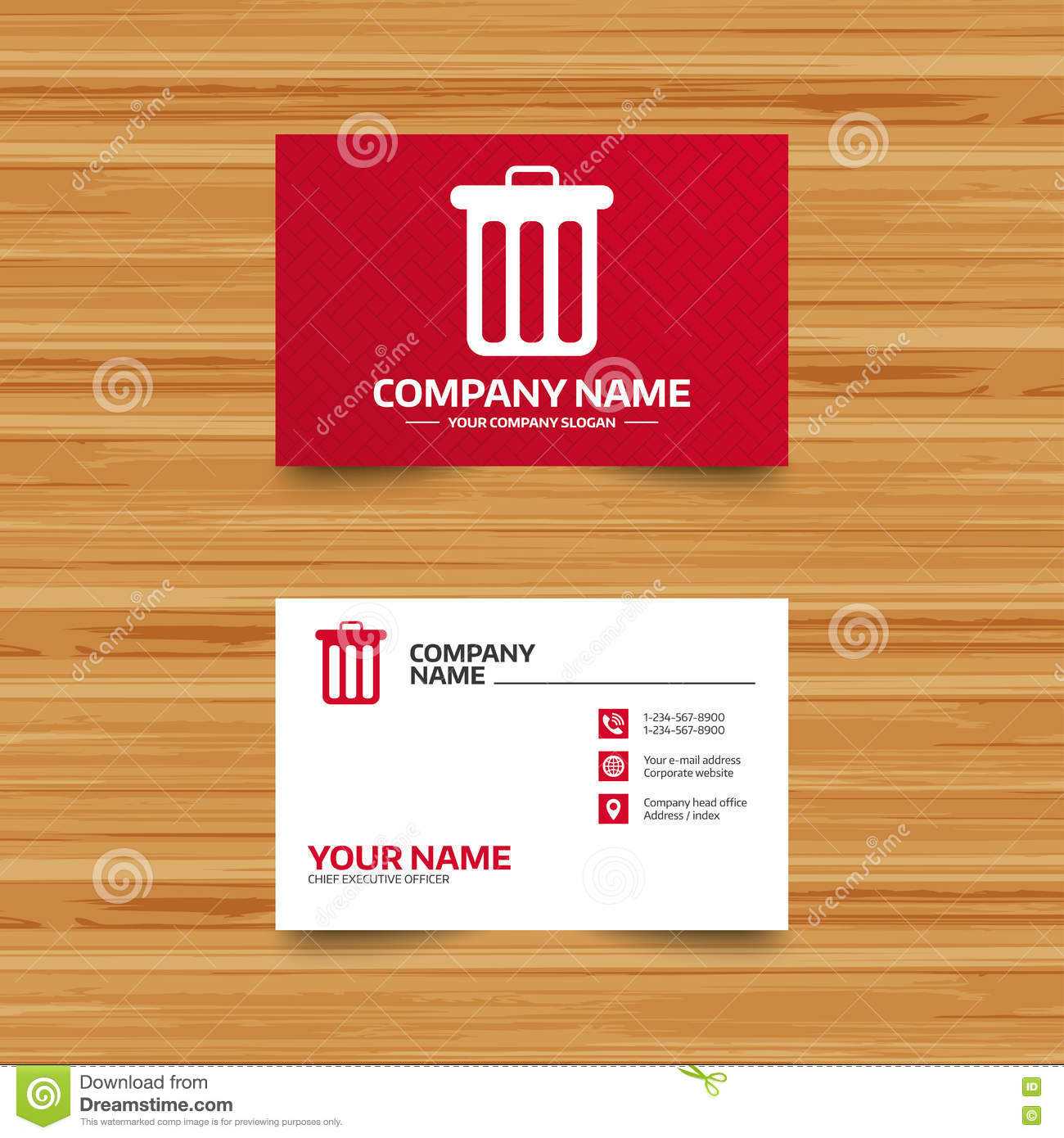 Recycle Bin Sign Icon. Bin Symbol. Stock Vector Intended For Bin Card Template